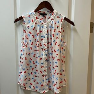 Banana Republic Cherry Blouse small NWOT